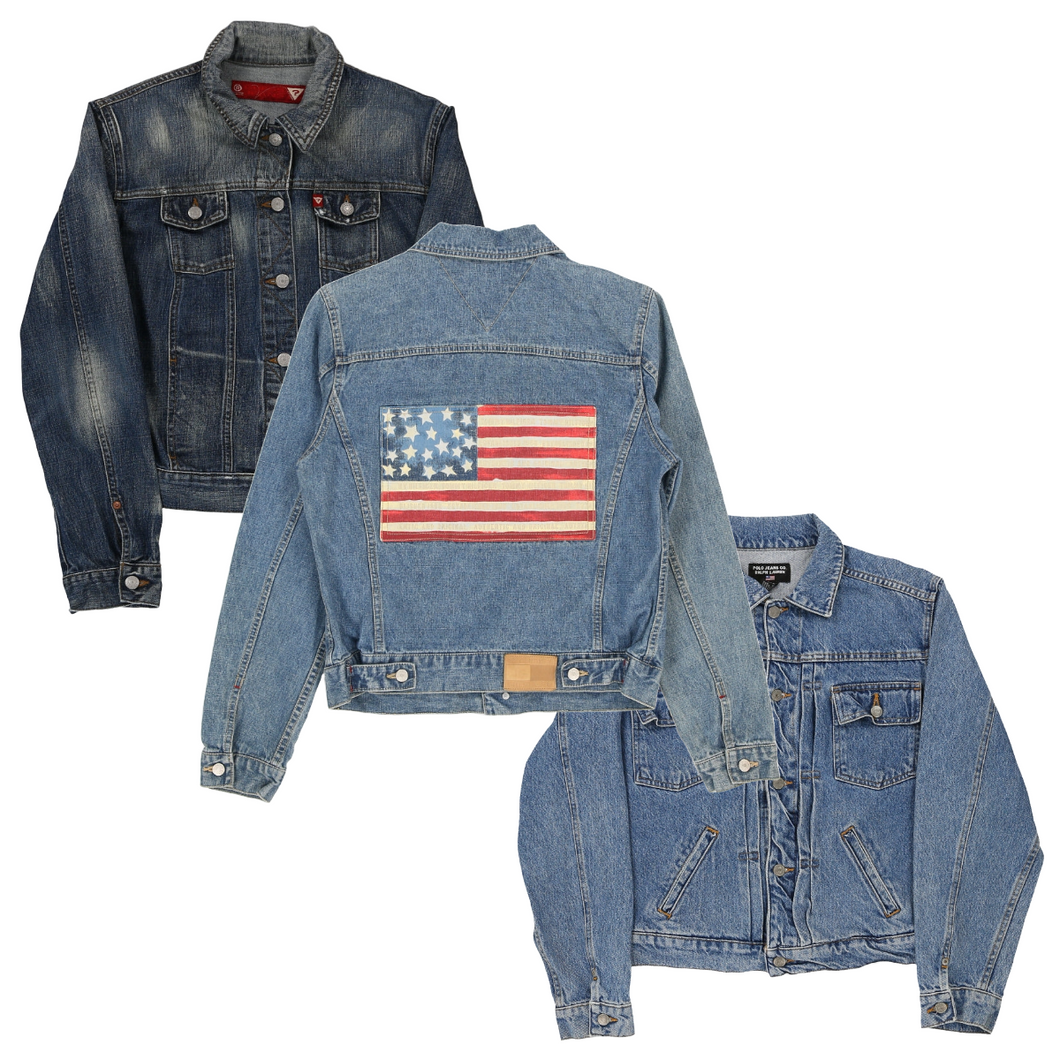 Branded Denim Jackets (£15 / KG) - Vintage Wholesale