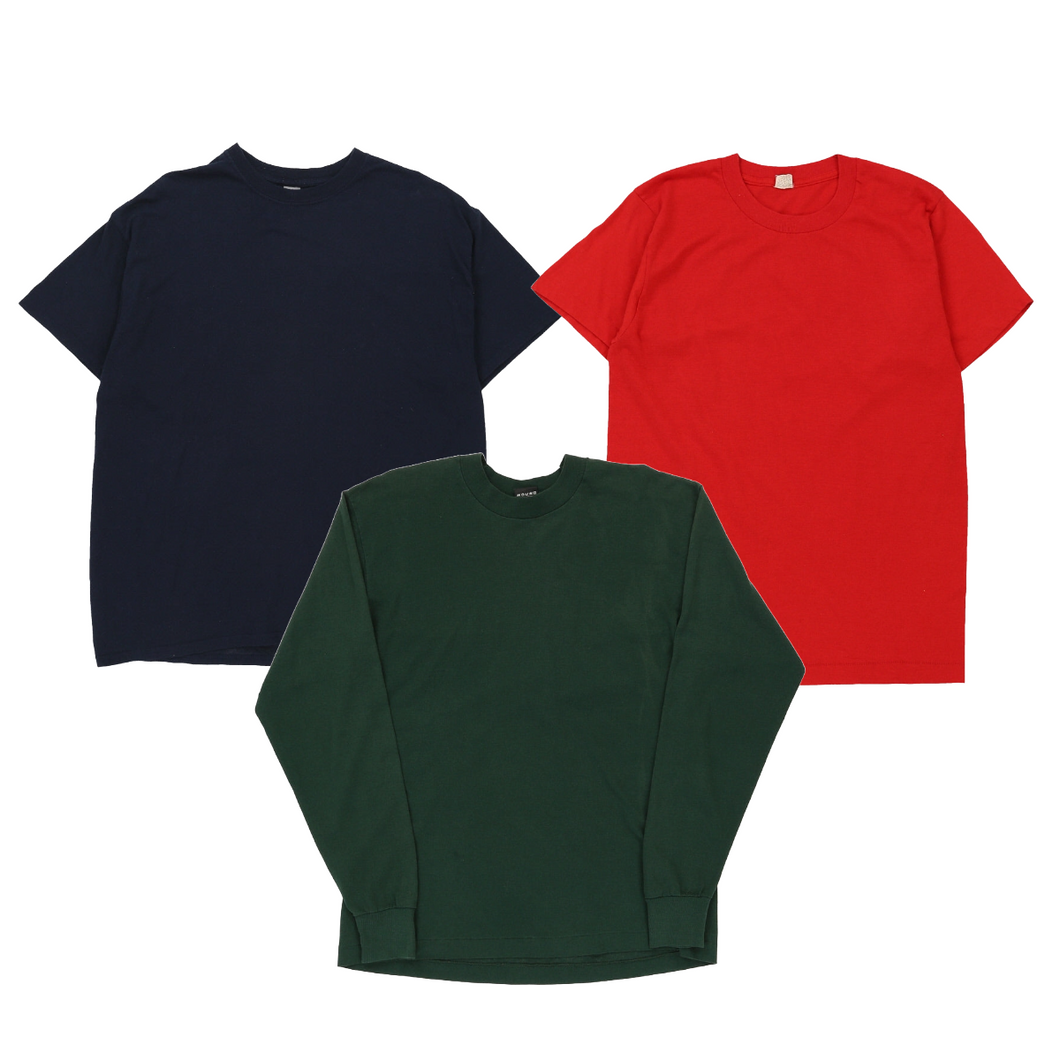 Blank 90s T-Shirt (Black/Colour & White) (£ / Piece) - Per Piece