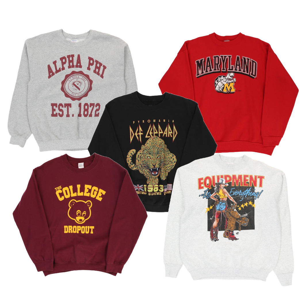 Unbranded Animal/Music/College Sweatshirts (£12 / KG) - Vintage Wholesale